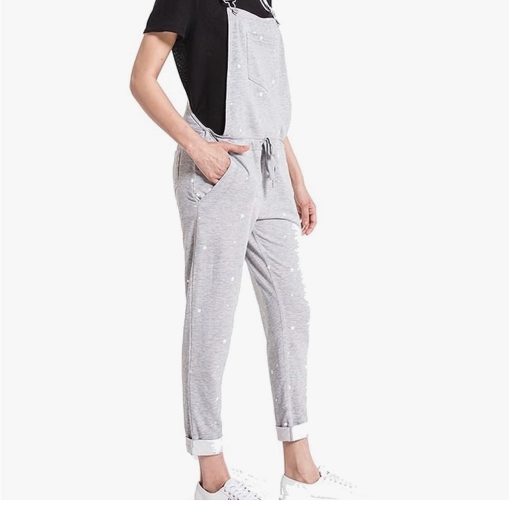 Z Supply Gray Star Sweatpant Overalls
